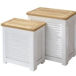 Classic Vasketjsboks - Hvid / Teak - Small