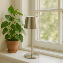 Genopladelig bordlampe m. touchknap - ledningsfri - 7 timer pr. opladning - Vlg farve!