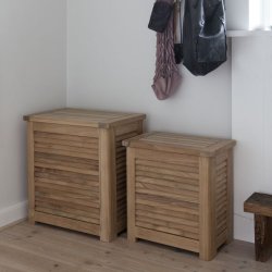 Classic Vasketjsboks - gold Teak - Large. str. 52x36 cm. H: 55 cm.