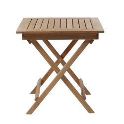 York cafest i gold teak. Bestr af foldebord str. 70x70 cm H: 74 cm+ 2 stk. foldestole m/armln.  